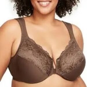 Glamorise WonderWire Front-Close Bra, 44H, Cappucino, 1245